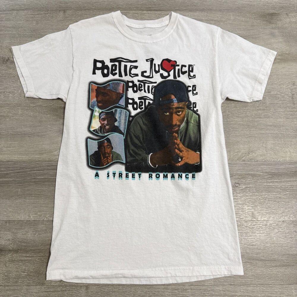 Tupac Shakur Shirt 2Pac Poetic Justice A Street Romance Men’s Medium White